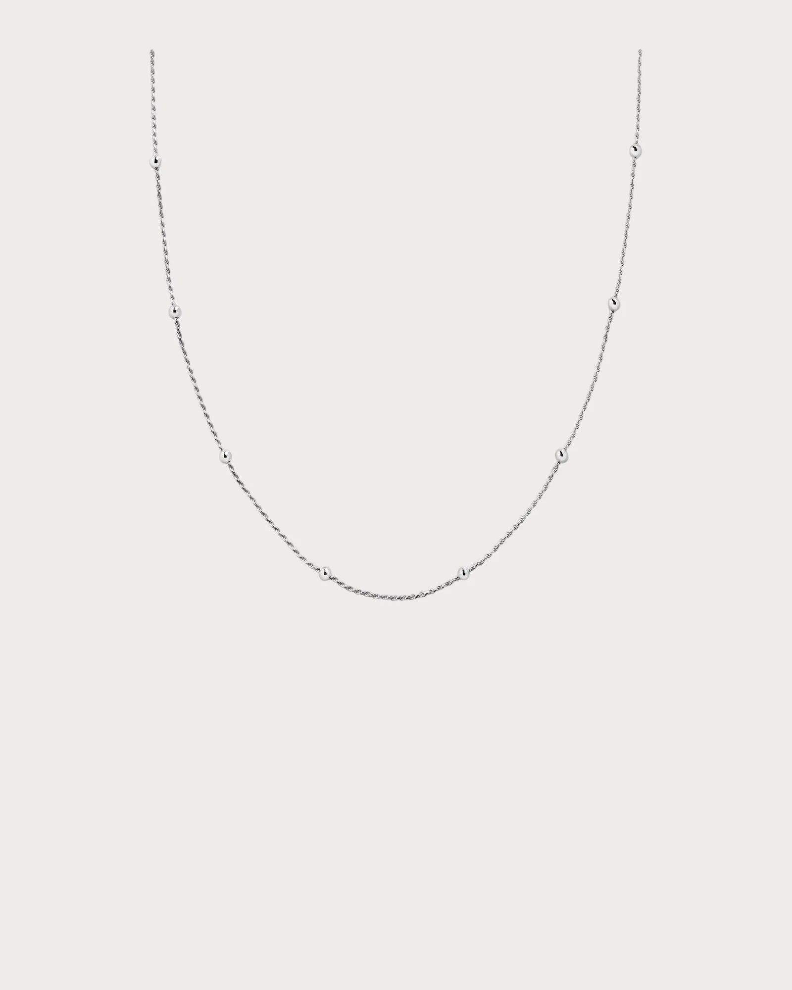 MONICA VINADER Beaded Rope 18ct Yellow Gold Vermeil Chain Necklace(Silver)