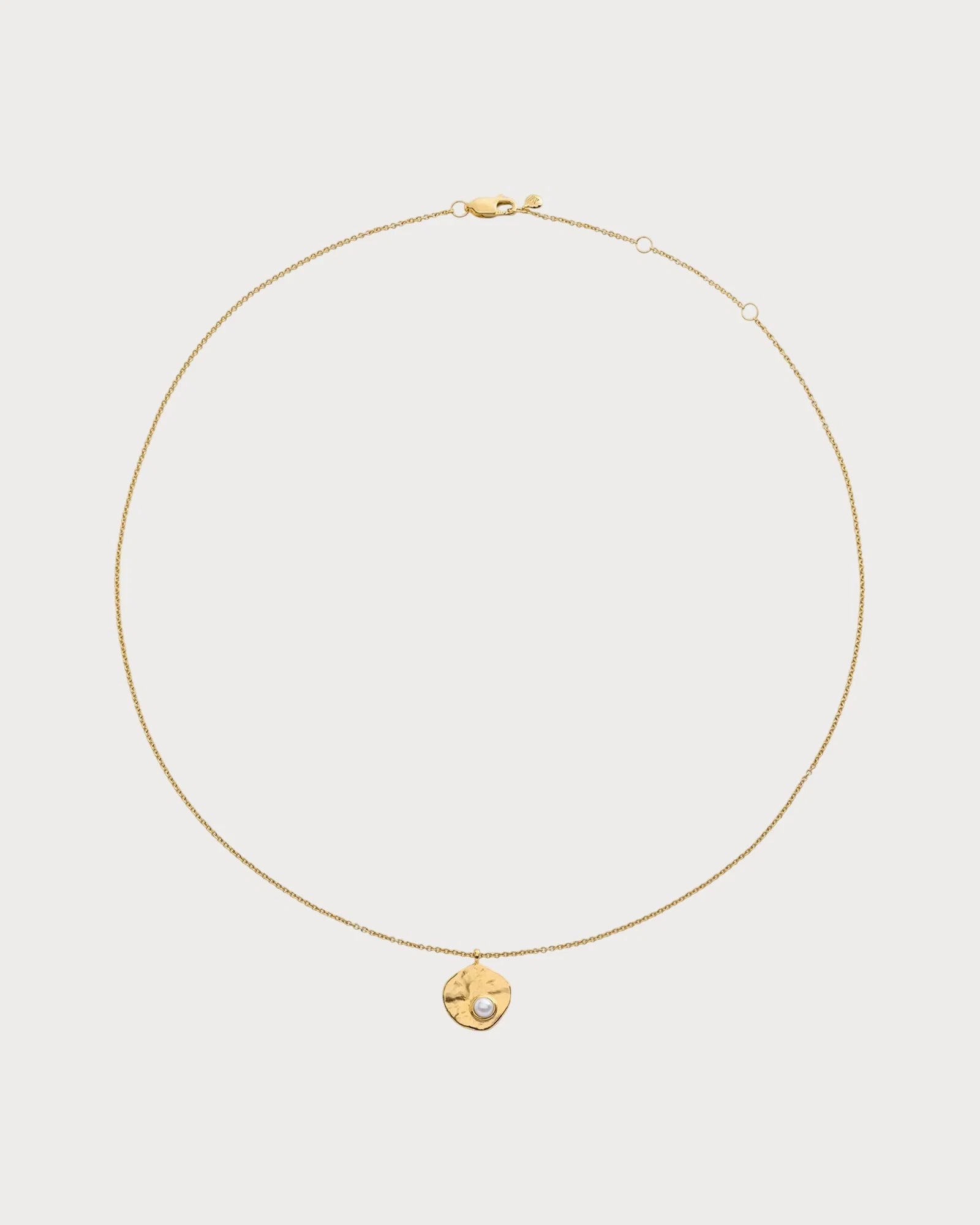 MONICA VINADER Capri 18ct Yellow Gold Vermeil and Pearl Disc Necklace(Gold)