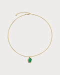 MONICA VINADER Odyssey 18ct Gold Vermeil-Plated 925 Sterling Silver and Onyx Pendant Necklace(Green)