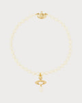 VIVIENNE WESTWOOD Orb Gold-Tone Brass and Faux-Pearl Choker Necklace(Gold)